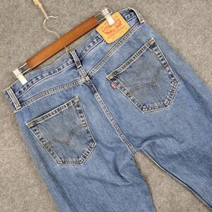 Levi's 505 Mens Jeans W34 L29 Blue Wash Straight Leg Denim Pants